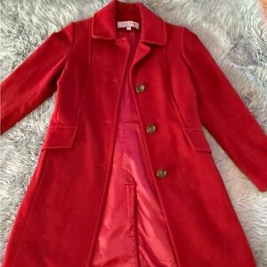 Anne Klein Vibrant Red Trench Coat